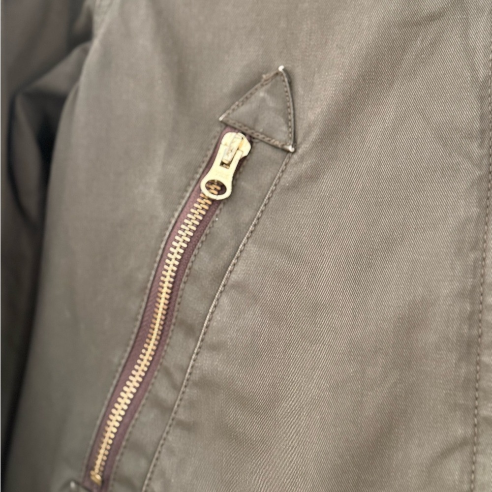 J. Crew Olive Utility Jacket with Hood - Picture 3 of 7